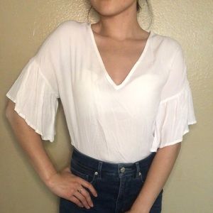 Whimsical linen blouse